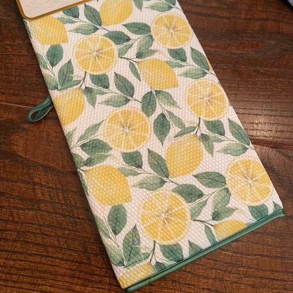 Farmhouse Lemons & Leaves Dish Drying Mat, Lemons, Lemon Slices Dish Drying Mat - Picture 4 of 11